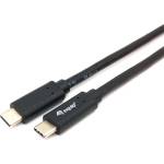 Equip Преобразувателен кабел - 128346 (USB-C 3.2 Gen1 към USB-C, мъжки/женски, черен, 1 м) (128346)