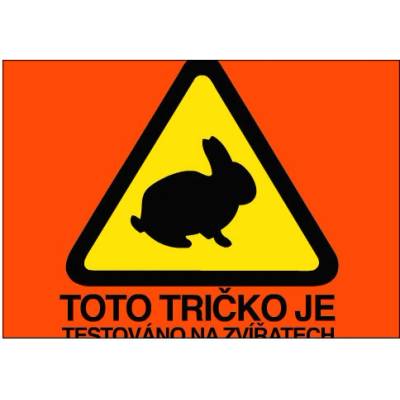 Plakát typ A4-A0 Testováno na zvířatech