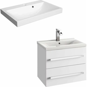 Defra Комплект стенен шкаф Defra Granada бял с композитна мивка Olex 60 (DEF167-D-06001+DEF2022)