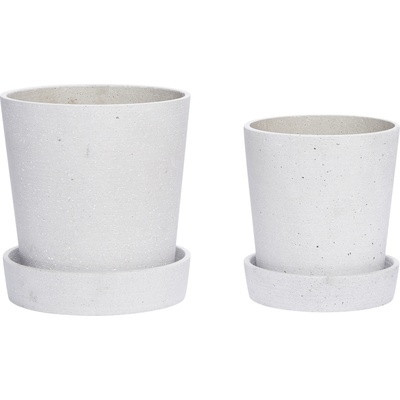 Hübsch Саксия Hübsch камък с поставка сива 2 бр (900304)