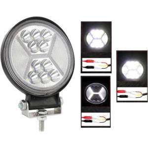 Универсален 126w Лед led Халоген Фар Работна Лампа 12v - 24v бяла светлина + блиц мигаща бяла светлина за автомобил офро