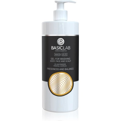 BasicLab Dermocosmetics Masculis душ гел за лице, тяло и коса 500ml