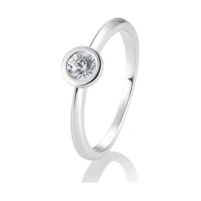 Sofia Diamonds prsteň z bieleho zlata s diamantom BE41 85131 6