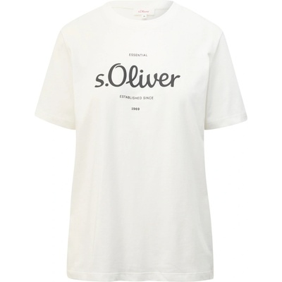 s.Oliver Tričko RL T-SHIRT biela čierna