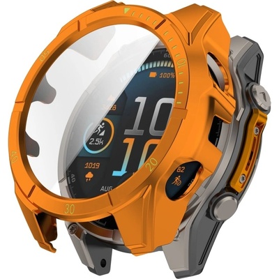 VSETKONAMOBIL 93954 LUNET FULL COVER Plastový kryt so sklom pre Garmin Fenix 8 AMOLED 51mm ORANGE GREEN