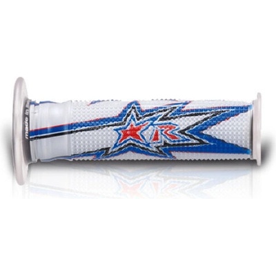ARIETE gripy 02632-RBA EVO ROAD (120 mm) bez otvoru barva bílá/modrá
