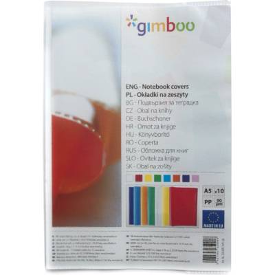 Gimboo obal na sešity A5 zrnité 210 x 297 mm PP transparentní