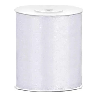 Saténová stuha bílá 10 cm x 25 m