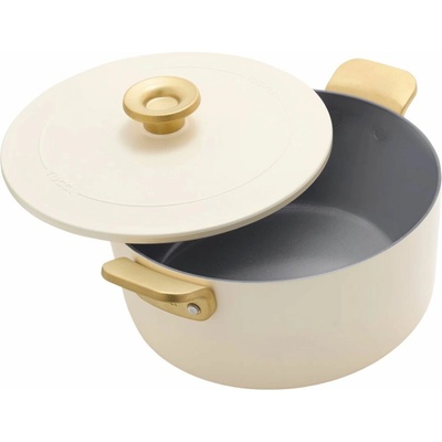 GreenPan Hrnec s nepřilnavým keramickým povrchem na pomalé vaření Stanley Tucci 26 cm / 6,5 l krémová CC007806-004