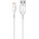 XO Кабел за зареждане и пренос на данни APPACS U11, USB - Lightning 1, 0 m 2, 4A, Бял (U11)