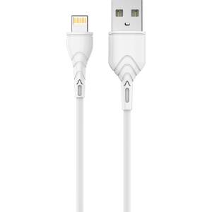 XO Кабел за зареждане и пренос на данни APPACS U11, USB - Lightning 1, 0 m 2, 4A, Бял (U11)