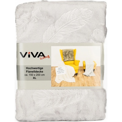 Avax deka mikroflanel Peříčko světle šedá 150x200