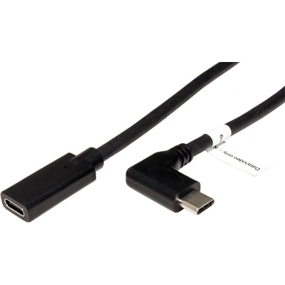 Roline 11.04.5496 SuperSpeed 5Gbps (USB 3.0) prodlužovací USB C(M) lomený - USB C(F), 2m, černý