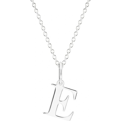 Gemmax Řetízek s písmenem „E“ bílé zlato GUSWN-43461-25841