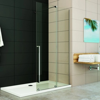 Inter Ceramic Плъзгащ параван за баня Роли 140х200 см, профил хром, прозрачно стъкло