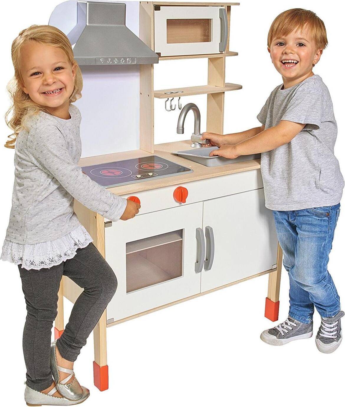 Eichhorn Play Kitchen dřevěná kuchyňka elektronická varná deska se