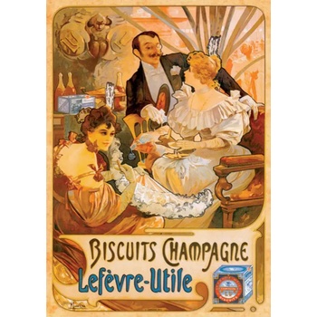 D-Toys - Puzzle Mucha: Biscuits Champagne Lefévre - 1 000 piese