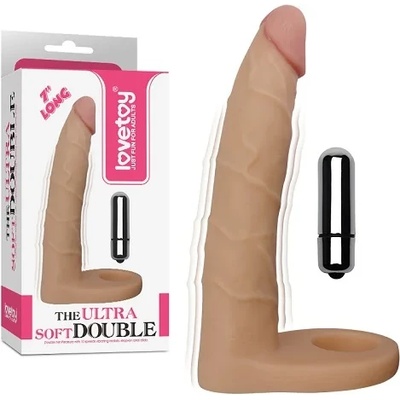 Вибрираща пенис приставка за двойно проникване, 17, 8см. - Double Vibrating 3 (LVTOY00106)