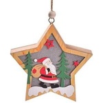 Eaglemoss Collections Wooden Christmas Lamp Santa - Star