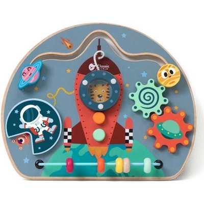 Classic World Интерактивна дървена детска играчка - Космическа ракета