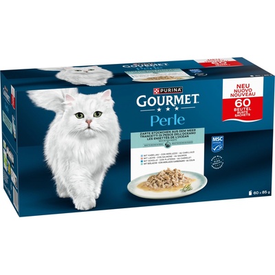 Gourmet Perle Oceán losos treska platýs 60 x 85 g
