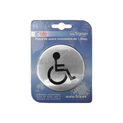 BTV Piktogram WC invalidé 75mm nerez