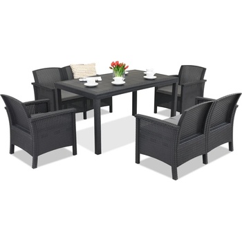 BICA Venezia Apetito 6 ратан антрацит комплект Bica (BCVEN6ANT)