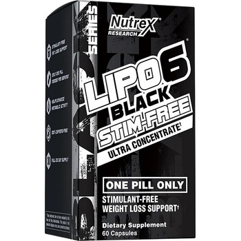 Nutrex Lipo 6 Black Ultra Concentrate Stim Free, 60 Capsules