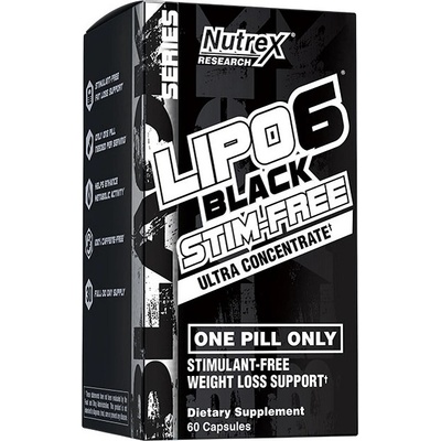 Nutrex Lipo 6 Black Ultra Concentrate Stim Free, 60 Capsules