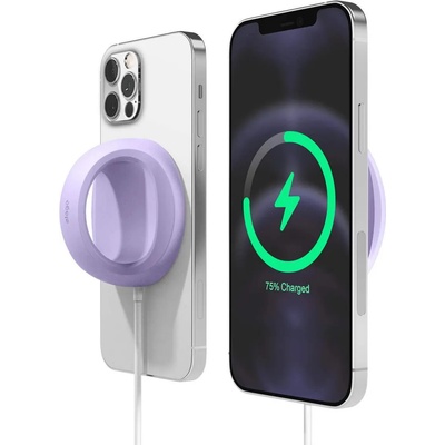 elago Grip Stand for MagSafe - силиконова поставка за зареждане на iPhone чрез поставяне на Apple MagSafe Charger (лилав)