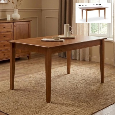 TopMebel Adare маса от масивно дърво разширяема в цвят орех 140/180x78x77см
