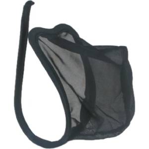 SuperLove Invisible Strapless Transparent C String for Men Black