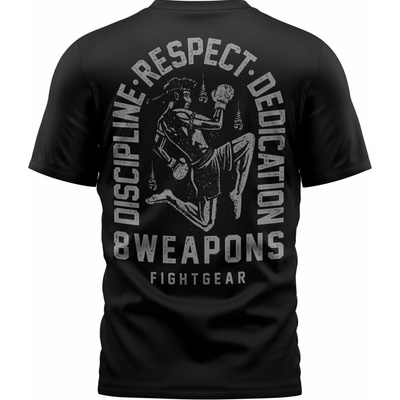 Muay Thai tričko 8 weapons Tombstone čierne