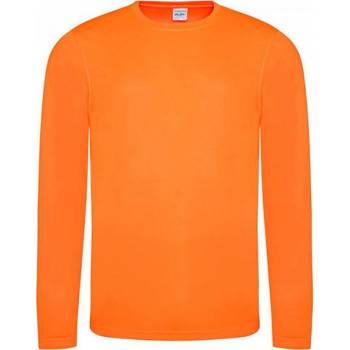 Just Cool Strečové triko na sport s dlouhým rukávem a UV ochranou Oranžová JC002