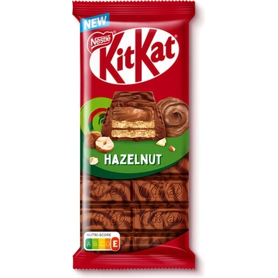 KitKat tabuľka Hazelnut s mliečnou a horkou čokoládou, s oblátkou a lieskovoorieškovou náplňou 99 g