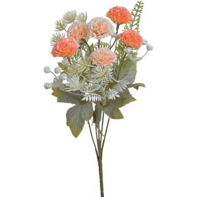 Trs mini karafiátů 29 cm - oranžová/meruňková