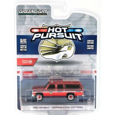 GreenLight Chevrolet Suburban K2500 Scottsdale Red Chrome 1990 RARITA 1:64