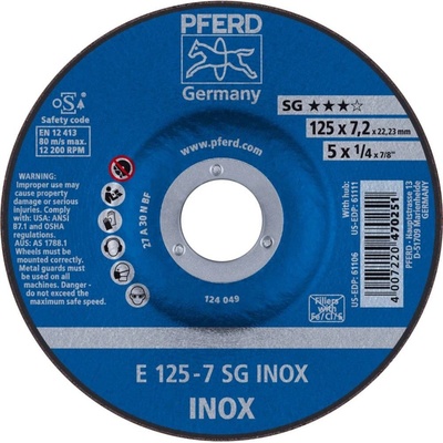 Pferd Brúsny kotúč lomený 125 x 22.23 mm 62212623 10 ks
