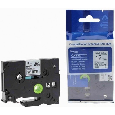 Compatible Съвместима лента с Brother TZ-231 / TZe-231, 12mm x 8m, черен печат / бял фон (TZe231)