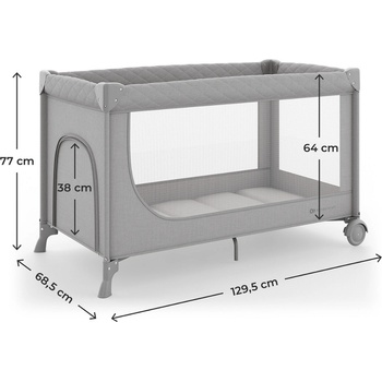 KinderKraft LEODY UP сгъваема бебешка кошара GREY (KCLEODUPGRY0000)