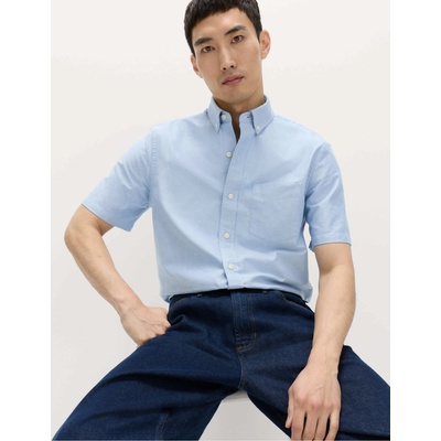 Marks & Spencer Риза от чист памук The Ultimate Marks & Spencer oxford blue Marks & Spencer | Sin | МЪЖЕ | S REG