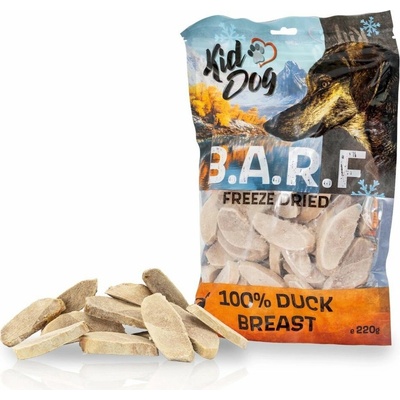 KidDog B.A.R.F. 100% Kačacie prsia sušené mrazom 220 g