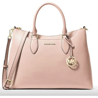 Michael Kors kožená kabelka Austen md světle růžová