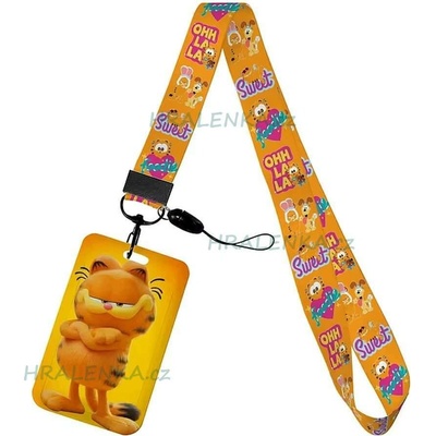 Šňůrka na krk cedulkou na ID karty kocour Garfield
