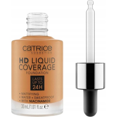 Catrice HD Liquid Coverage Foundation voděodolný tekutý make-up s matným efektem 082 Warm Caramel 30 ml