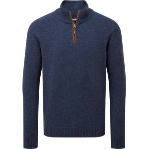 Sherpa Мъжки вълнен пуловер Sherpa Kantega Quarter Zip Sweat Merino jumper - Umber Blue (005-2719-1212)