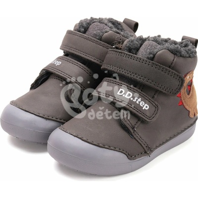 D.D.Step zimní kožené boty W066-52525B khaki