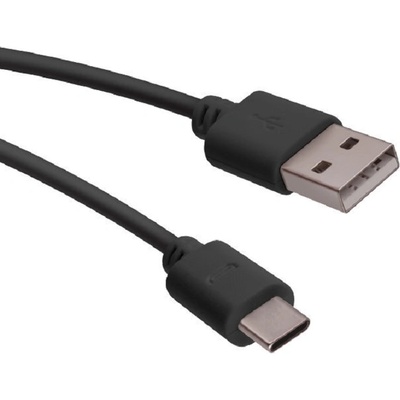 Forever Кабел Forever - 3575, USB-A/USB-C, 1 m, черен (3575)
