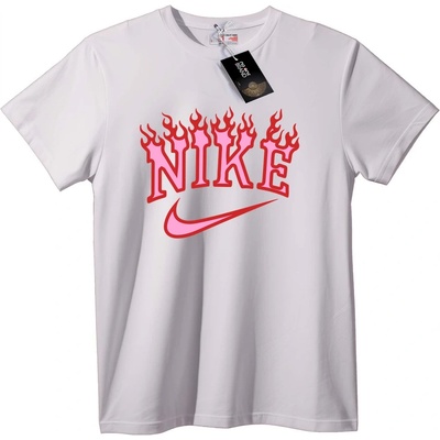 NOONEBRAND Тениска Nike с пламък - M, Black