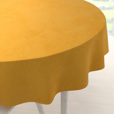 Biante Veľký zamatový okrúhly obrus Velvet Premium SVP-037 Zlatisto oranžový Ø 260 cm